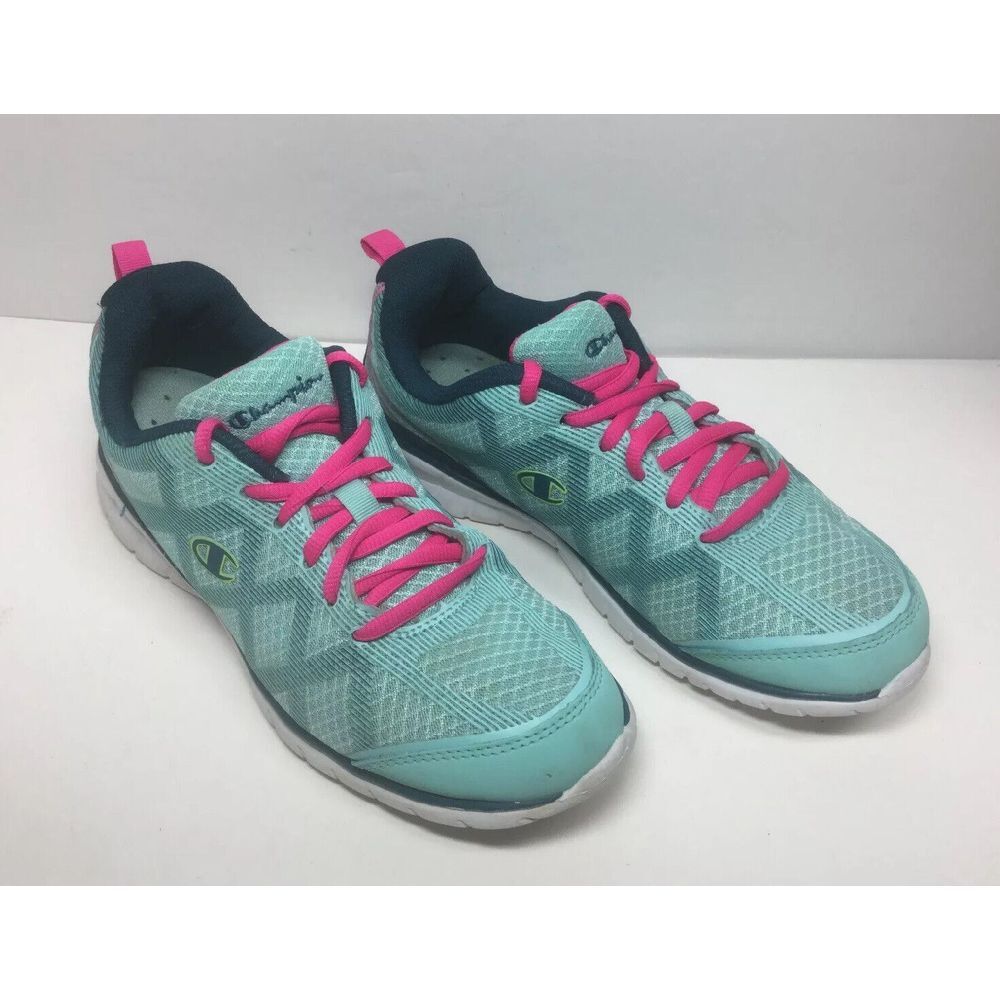 Champion Athletic Womens  Size 7 M Running Walking Shoes Turquoise‎ Pink Sneaker
